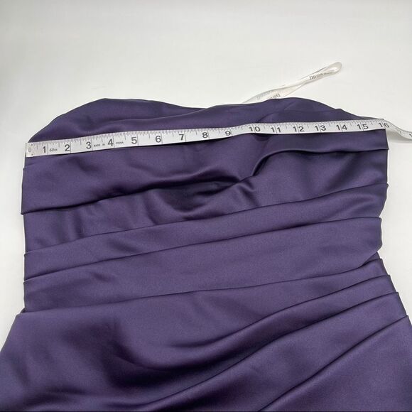 David’s Bridal Short Pleated Strapless Dress Size 10 - Picture 10 of 12